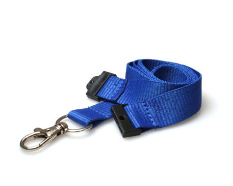 20mm Lanyard with Safety Breakaway & Trigger Clip (Royal Blue)