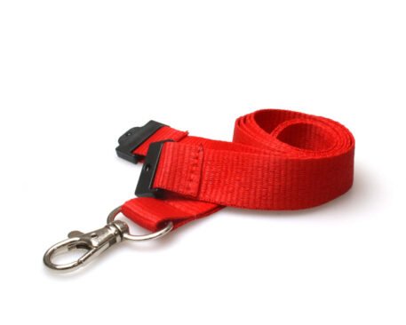 20mm Lanyard with Safety Breakaway & Trigger Clip (Red)