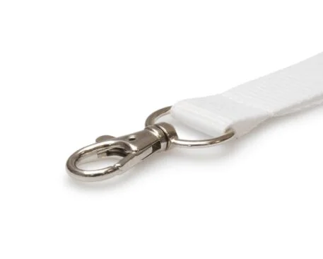 20mm Lanyard with Safety Breakaway & Trigger Clip (White)