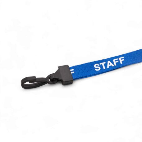 15mm Blue Staff Lanyards with Breakaway & Plastic Clip