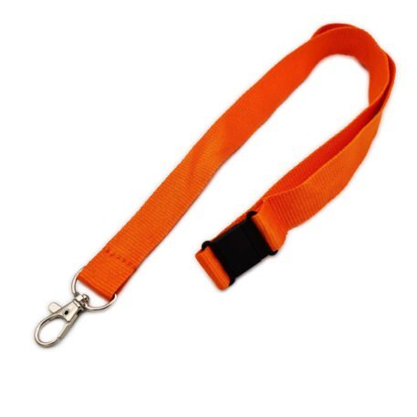 20mm Lanyard with Safety Breakaway & Trigger Clip (Orange)