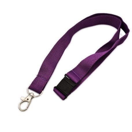 w-prp220mm Lanyard with Safety Breakaway & Trigger Clip (Purple)