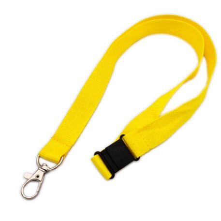 20mm Lanyard with Safety Breakaway & Trigger Clip (Yellow)