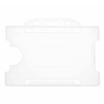 Clear ID Card Holder Single-Sided Rigid Plastic (Horizontal / Landscape)