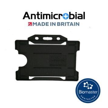 Antimicrobial Black Rigid Plastic ID Holder