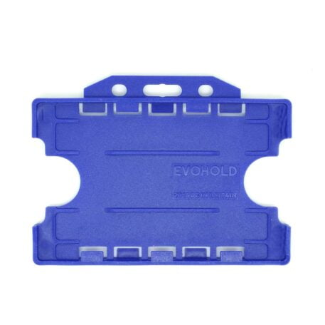 Double / Dual Sided Rigid Plastic ID Holders (Horizontal / Landscape) (Navy Blue)