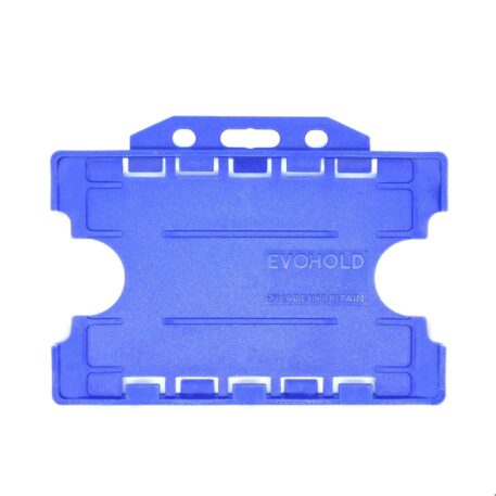 Double / Dual Sided Rigid Plastic ID Holders (Horizontal / Landscape) (Royal Blue)