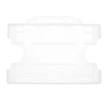 Double / Dual Sided Rigid Plastic ID Holders (Horizontal / Landscape) (Clear)