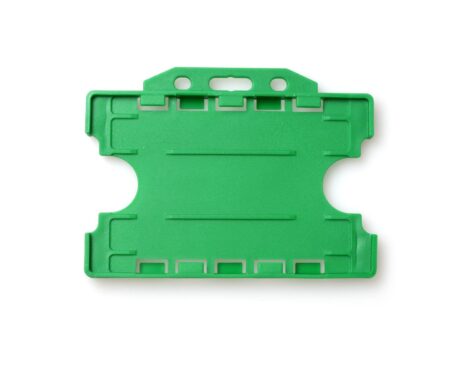 Double / Dual Sided Rigid Plastic ID Holders (Horizontal / Landscape) (Light Green)