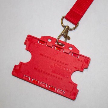 20mm Lanyard with Double Sided ID Holder (Red)