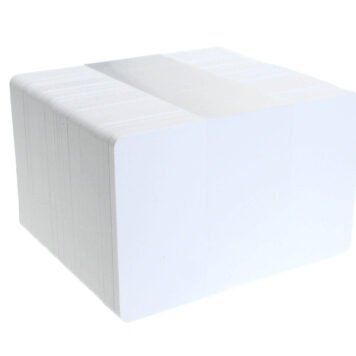 100 Blank White Plastic Cards