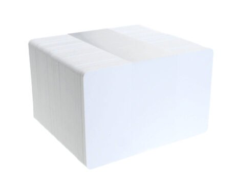 100 Blank White Plastic Cards