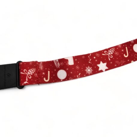 Red Christmas Lanyard 20mm with Trigger Clip & Safety Breakaway