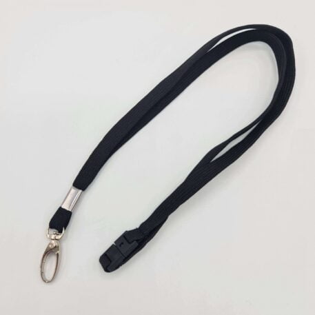 Black Lanyard 10mm Tubular