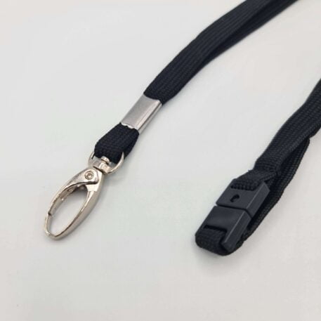 Black Lanyard 10mm Tubular