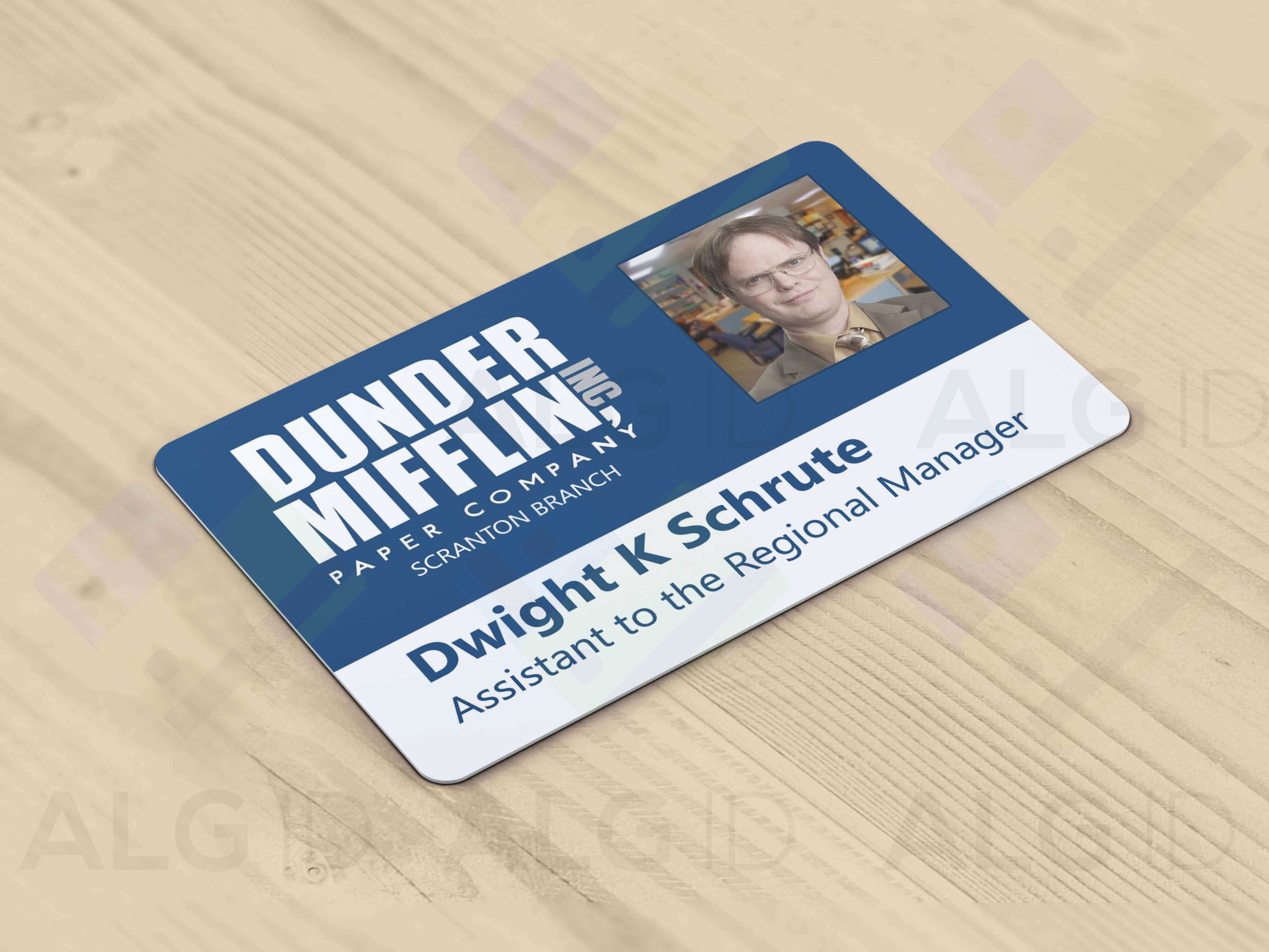 The Office Dunder Mifflin Costume Lanyard Dwight or Michael  Clear ID Badge Holder : Office Products