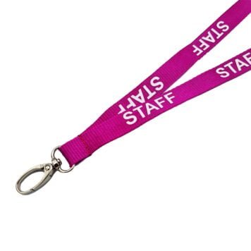 15mm Purple Staff Lanyard with Breakaway & Metal Lobster Clip