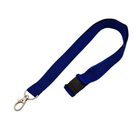 20mm Lanyard with Safety Breakaway & Trigger Clip (Navy Blue)