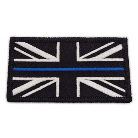 Thin Blue Line Police Patch for Body Armour Patch / Kit Bag Patch with Velcro Backing