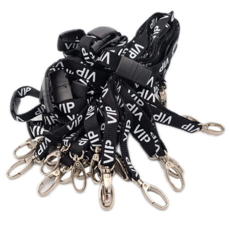 Black VIP Lanyard with Metal Clip