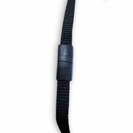 Black Lanyard 10mm with Safety Breakaway & Metal Lobster Clip