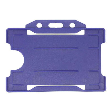 Navy Blue ID Card Holder Single-Sided Rigid Plastic (Horizontal / Landscape)