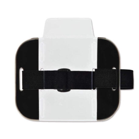 Security Armband Adjustable Badge Holder (Black)
