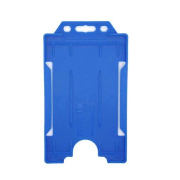 Royal Blue ID Card Holder Single-Sided Rigid Plastic (Vertical/Portrait)