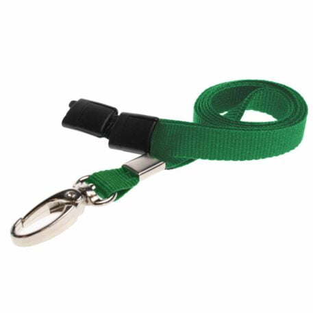 Light Green Lanyard 10mm with Safety Breakaway & Metal Lobster Clip