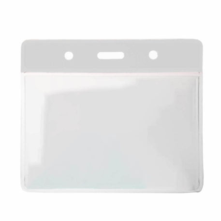 White Top Vinyl ID Card Holder - Landscape