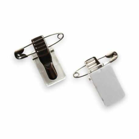 Metal Crocodile ID Card Clips with Pin & Self-Adhesive Pad