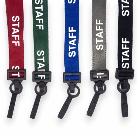 15mm Staff Lanyards with Breakaway & Plastic Clip