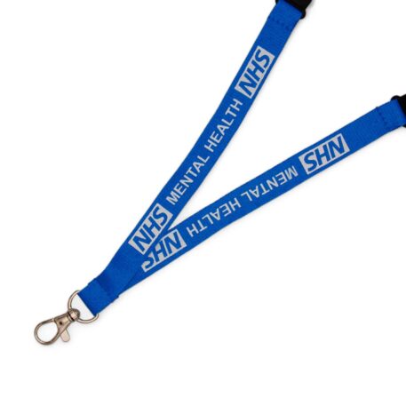 15mm NHS Mental Health Lanyard with Double Breakaway & Metal Trigger Clip